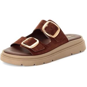 Tamaris Women's leather mules with wedge heel brown 5.5 UK Tamaris Women's leather mules with wedge heel brown 5.5 UK