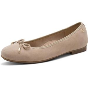 Tamaris Women's Comfort Damen Ballerina Ballet Flat, Beige Suede, 7.5 UK Tamaris Women's Comfort Damen Ballerina Ballet Flat, Beige Suede, 7.5 UK