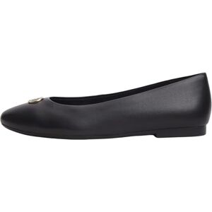 Tommy Hilfiger Women Th Plate Leather Ballerina FW0FW09374 Ballerinas, Black, 7 Tommy Hilfiger Women Th Plate Leather Ballerina FW0FW09374 Ballerinas, Black, 7