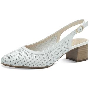 Tamaris Comfort Women’s Slingback Pumps Leather Elegant, White, 5 UK Tamaris Comfort Women’s Slingback Pumps Leather Elegant, White, 5 UK