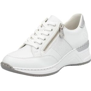 Rieker Frühjahr/Sommer, Women’s Low-Top Sneakers, White (Weiss/Weiss-Silber/Argento/ 80 80), 6.5 UK (40 EU) Rieker Frühjahr/Sommer, Women’s Low-Top Sneakers, White (Weiss/Weiss-Silber/Argento/ 80 80), 6.5 UK (40 EU)