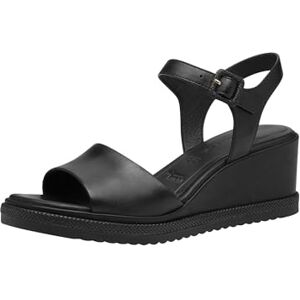 Tamaris Women's Damen 1-28354-44 Wedge Sandal, Black (Black Leather), 6 UK Tamaris Women's Damen 1-28354-44 Wedge Sandal, Black (Black Leather), 6 UK