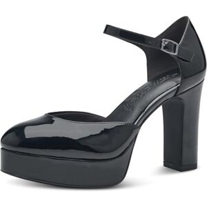 Tamaris Women's Vegan Block Heel Strappy Pumps, Black (Black Patent), 6 UK Tamaris Women's Vegan Block Heel Strappy Pumps, Black (Black Patent), 6 UK