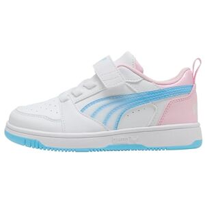 Puma Rebound V6 LO Jelly Heaven AC+ PS Sneaker, White-Vibrant Blue-Pink Shimmer, 2.5 UK Child Puma Rebound V6 LO Jelly Heaven AC+ PS Sneaker, White-Vibrant Blue-Pink Shimmer, 2.5 UK Child