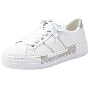 Rieker Frühjahr/Sommer, Women’s Low-Top Sneakers, White (Weiss/Fog-Silver/ 81 81), 5 UK (38 EU) Rieker Frühjahr/Sommer, Women’s Low-Top Sneakers, White (Weiss/Fog-Silver/ 81 81), 5 UK (38 EU)