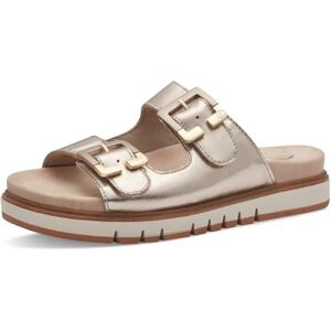 Tamaris Comfort Women’s Leather Mules with Buckles, Lt Gold, 5 UK Tamaris Comfort Women’s Leather Mules with Buckles, Lt Gold, 5 UK