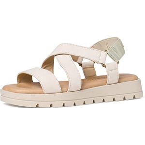 Tamaris Damen 1-1-28281-38, Wedge Sandal, BEIGE NU./GOLD, Tamaris Damen 1-1-28281-38, Wedge Sandal, BEIGE NU./GOLD,