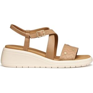 Geox Women's D Meliconia A Wedge Sandal, Beige, 41 EU Geox Women's D Meliconia A Wedge Sandal, Beige, 41 EU