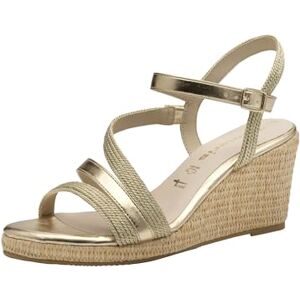 Tamaris Women's Damen 1-28323-44 Wedge Sandal, Gold, 4 UK Tamaris Women's Damen 1-28323-44 Wedge Sandal, Gold, 4 UK