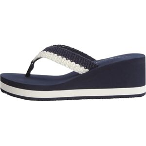 Tommy Hilfiger Women Th Wedge Crochet Summer Sandal FW0FW09420 Flip Flops, BLUE, 2.5 Tommy Hilfiger Women Th Wedge Crochet Summer Sandal FW0FW09420 Flip Flops, BLUE, 2.5