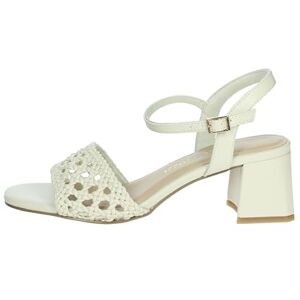 MARCO TOZZI Women's Elegant Hole Pattern Heeled Sandals, Cream, 8.5 UK MARCO TOZZI Women's Elegant Hole Pattern Heeled Sandals, Cream, 8.5 UK