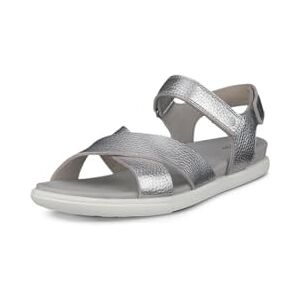 ECCO Women's Damara Sandal, Pure Silver Metallic, 6 UK ECCO Women's Damara Sandal, Pure Silver Metallic, 6 UK