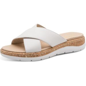 Jana Women's Softline Leather Wedge/Plat Mule 8-27701-46 Flat Sandals, White, 41 EU Jana Women's Softline Leather Wedge/Plat Mule 8-27701-46 Flat Sandals, White, 41 EU