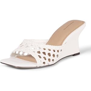 Amazon Essentials Women's Wedge Sandals, Off White Cane Weave, 5 UK Amazon Essentials Women's Wedge Sandals, Off White Cane Weave, 5 UK