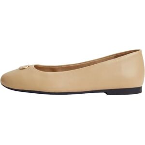 Tommy Hilfiger Women Th Plate Leather Ballerina FW0FW09374 Ballerinas, Beige, 6 Tommy Hilfiger Women Th Plate Leather Ballerina FW0FW09374 Ballerinas, Beige, 6