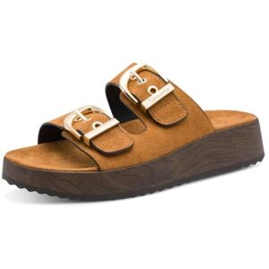 Tamaris Women Footbed Slide with Wedge heel brown 5.5 UK Tamaris Women Footbed Slide with Wedge heel brown 5.5 UK