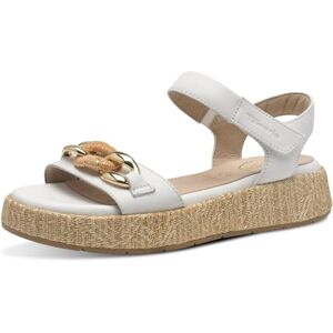 Tamaris Comfort Women’s Flat Leather Sandals Platform, White, 5 UK Tamaris Comfort Women’s Flat Leather Sandals Platform, White, 5 UK