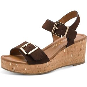 MARCO TOZZI women's wedge sandal soft Feel Me footbed soft lining stylish, brown (CHOCO), 6 UK MARCO TOZZI women's wedge sandal soft Feel Me footbed soft lining stylish, brown (CHOCO), 6 UK
