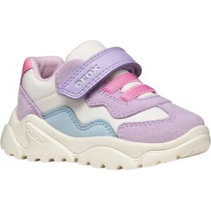 Geox Boys Girls B CIUFCIUF Girl B Trainers, Off White/Lilac, 26 EU Geox Boys Girls B CIUFCIUF Girl B Trainers, Off White/Lilac, 26 EU