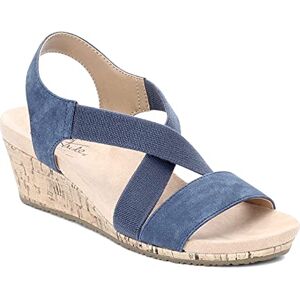 LifeStride Women's Mexico Wedge Sandal, Washed Navy, 9 UK LifeStride Women's Mexico Wedge Sandal, Washed Navy, 9 UK