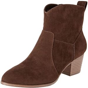 Amazon Essentials Women's Western Cowboy Ankle Boots with Stacked Heel, Tan, 3 UK Amazon Essentials Women's Western Cowboy Ankle Boots with Stacked Heel, Tan, 3 UK