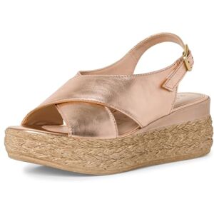 MARCO TOZZI Women's 2-28022-42 Heeled Sandal, Metallic Rose, 6.5 MARCO TOZZI Women's 2-28022-42 Heeled Sandal, Metallic Rose, 6.5