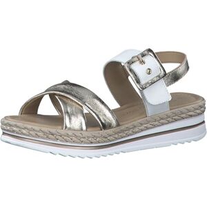 MARCO TOZZI Women's 2-28255-42 Wedge Sandal, White Comb, 4 MARCO TOZZI Women's 2-28255-42 Wedge Sandal, White Comb, 4