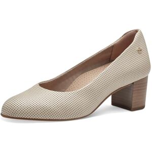 Tamaris Comfort Women’s Leather Pumps with Block Heel, Ivory, 5 UK Tamaris Comfort Women’s Leather Pumps with Block Heel, Ivory, 5 UK
