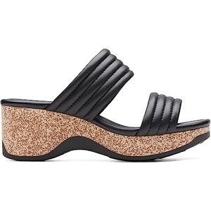 Clarks Women's Chelseah Path Wedge Sandal, Black Leather, 9 UK Clarks Women's Chelseah Path Wedge Sandal, Black Leather, 9 UK
