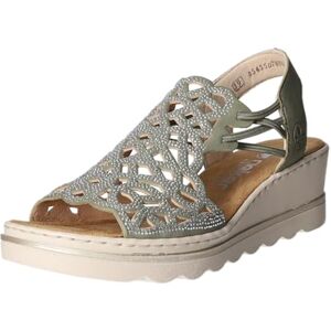 Rieker Women's 67465 Wedge Sandals, Green, 40 EU Rieker Women's 67465 Wedge Sandals, Green, 40 EU
