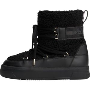 Tommy Hilfiger Women’s Faux Shearling Lace-up Ankle Boots, Black (Black), 7 Tommy Hilfiger Women’s Faux Shearling Lace-up Ankle Boots, Black (Black), 7