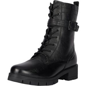 Tamaris Comfort Women’s Ankle Boots with Heel Leather with Buckle Comfort Fit , Black Nappa, 6 UK Tamaris Comfort Women’s Ankle Boots with Heel Leather with Buckle Comfort Fit , Black Nappa, 6 UK