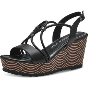 MARCO TOZZI Women's 2-28349-42 Wedge Sandal, Black, 7.5 MARCO TOZZI Women's 2-28349-42 Wedge Sandal, Black, 7.5