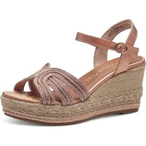 MARCO TOZZI Women's 2-28370-42 Wedge Sandal, Rose Met Comb, 5 MARCO TOZZI Women's 2-28370-42 Wedge Sandal, Rose Met Comb, 5