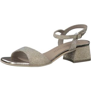 MARCO TOZZI Women's 2-28331-42 Heeled Sandal, Gold, 5 MARCO TOZZI Women's 2-28331-42 Heeled Sandal, Gold, 5