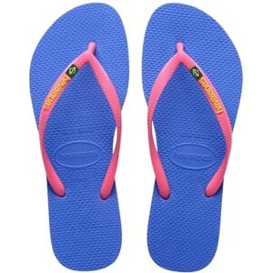 Havaianas Slim Brasil Logo Women FlipFlop Provence Blue 3.5/4 UK Havaianas Slim Brasil Logo Women FlipFlop Provence Blue 3.5/4 UK