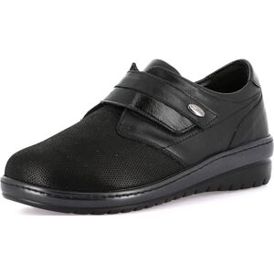 GRÜNLAND GRUNLAND-NILE Comfort Shoe with Velcro Closure for Everyday use, Fitted Sole, Removable Re-Soft Insole Made of Cork and Leather, and 3.5 cm high Wedge Heel Black GRÜNLAND GRUNLAND-NILE Comfort Shoe with Velcro Closure for Everyday use, Fitted Sole, Removable Re-Soft Insole Made of Cork and Leather, and 3.5 cm high Wedge Heel Black
