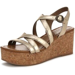 Blowfish Malibu Women's Aurora Wedge Sandal, Gold Faux Leather, Medium Fit, UK 4 Blowfish Malibu Women's Aurora Wedge Sandal, Gold Faux Leather, Medium Fit, UK 4