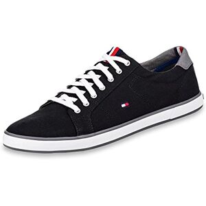 Tommy Hilfiger Men’s Vulcanised Trainers, Black (Black), 10 Tommy Hilfiger Men’s Vulcanised Trainers, Black (Black), 10