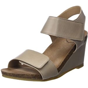 CA'SHOTT A/S Women's Casalberta Velcro Leather Heeled Sandal, Taupe, 41 EU, taupe, 8.5 UK CA'SHOTT A/S Women's Casalberta Velcro Leather Heeled Sandal, Taupe, 41 EU, taupe, 8.5 UK