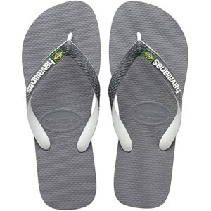 Havaianas Brasil Mix Unisex Adults FlipFlop Steel Grey/White/White 3.5/4 UK Havaianas Brasil Mix Unisex Adults FlipFlop Steel Grey/White/White 3.5/4 UK