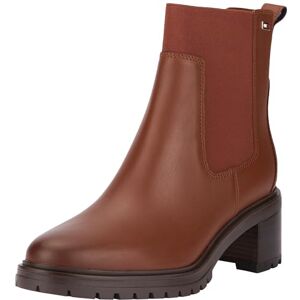 Tommy Hilfiger Women’s Mid Heel Leather Chelsea Boots, Brown (Cognac Brown), 3,5 Tommy Hilfiger Women’s Mid Heel Leather Chelsea Boots, Brown (Cognac Brown), 3,5