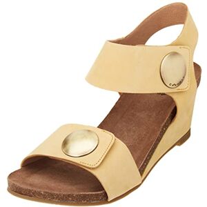 CA'SHOTT A/S Women's Casalberta Velcro Button Nubuck Heeled Sandal, Yellow, 39 EU, yellow, 7 UK CA'SHOTT A/S Women's Casalberta Velcro Button Nubuck Heeled Sandal, Yellow, 39 EU, yellow, 7 UK