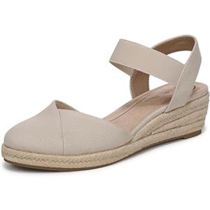 LifeStride Women's Kimmie Wedge Espadrilles Sandal, Almond Milk Canvas, 6 UK LifeStride Women's Kimmie Wedge Espadrilles Sandal, Almond Milk Canvas, 6 UK
