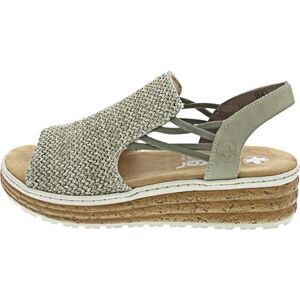 Rieker Women's 62741 Wedge Sandals, Green, 40 EU Rieker Women's 62741 Wedge Sandals, Green, 40 EU