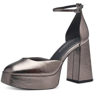 Tamaris Women's Vegan Block Heel Strappy Pumps, Grey (Pewter), 6 UK Tamaris Women's Vegan Block Heel Strappy Pumps, Grey (Pewter), 6 UK