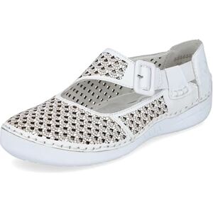 Rieker Women's 52565 Ballet Flats, White, 40 EU Rieker Women's 52565 Ballet Flats, White, 40 EU