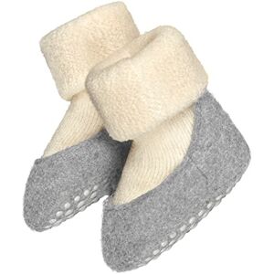 FALKE Unisex Baby Baby Cosyshoe B Hp Wool Grips On Sole 1 Pair Grip socks, White Wool 2060, 3-9 Months FALKE Unisex Baby Baby Cosyshoe B Hp Wool Grips On Sole 1 Pair Grip socks, White Wool 2060, 3-9 Months