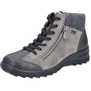 Rieker Women's High-Top Trainers Decorative Zip Synthetic Combination Sports Shoes Plain Women's Shoes High-Top Trainers, grey 16, 7.5 UK Rieker Women's High-Top Trainers Decorative Zip Synthetic Combination Sports Shoes Plain Women's Shoes High-Top Trainers, grey 16, 7.5 UK