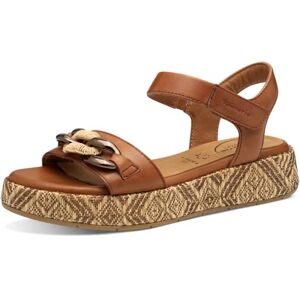 Tamaris Comfort Women’s Flat Leather Sandals Platform, Cognac, 6,5 UK Tamaris Comfort Women’s Flat Leather Sandals Platform, Cognac, 6,5 UK